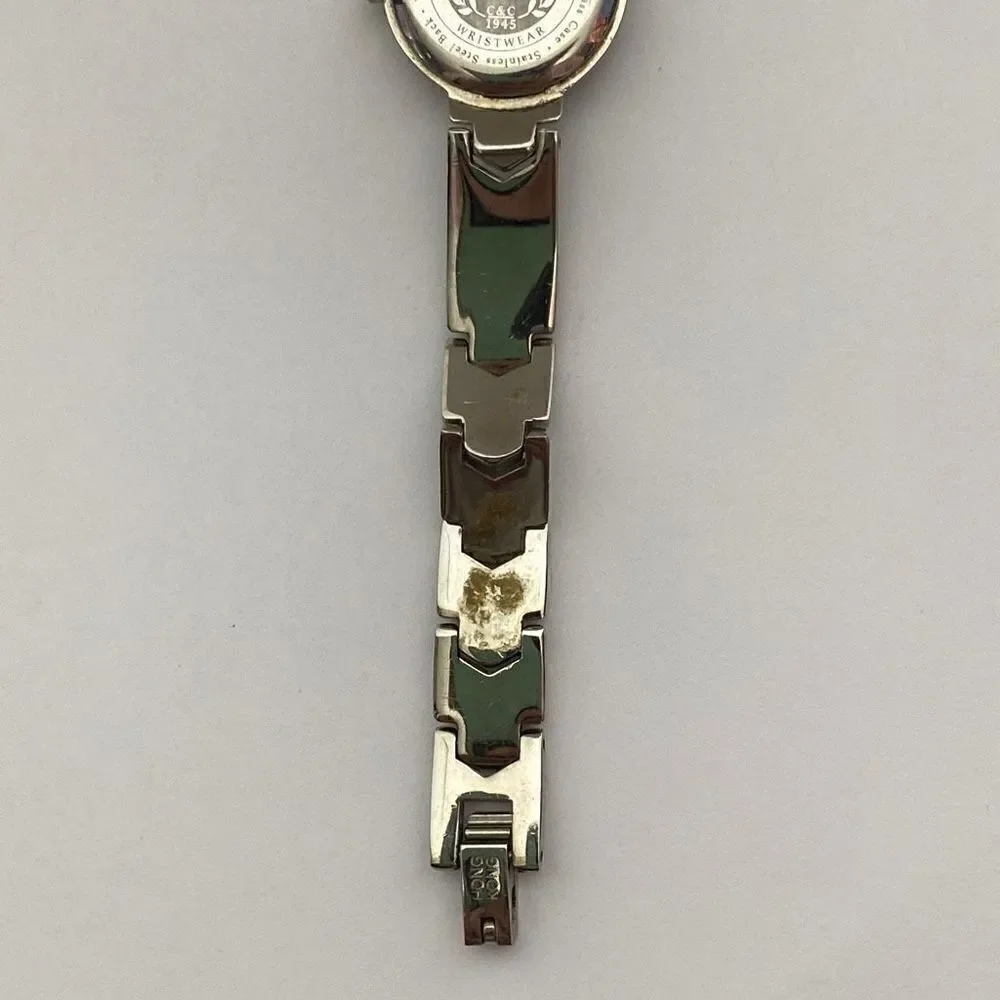 ‎Berenger Women's Stainless Steel Solid Brass Japan Movement Studded Round Watch